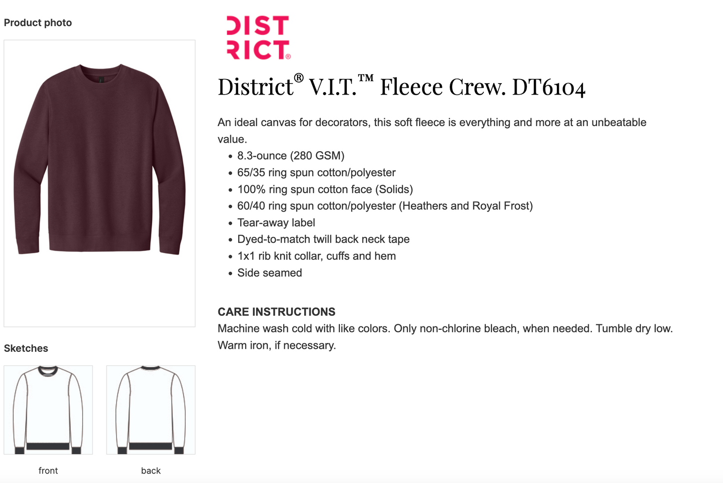 BK Logo District Sweatshirt